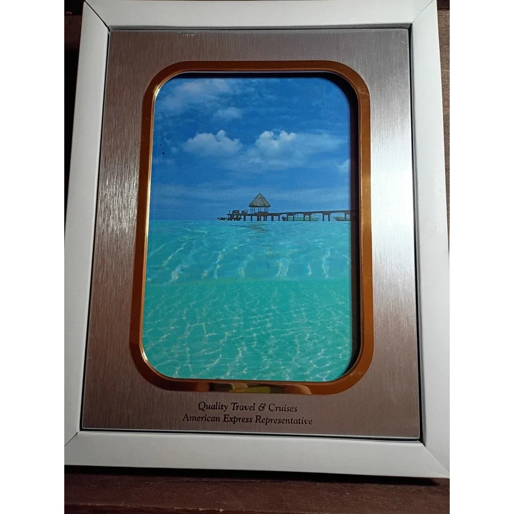 Elegant Metal Frame Photo Album 5x7 American Express Travel Representative 100ct
